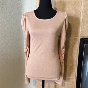 Express Women's Long Sleeve Top in Blush Pink